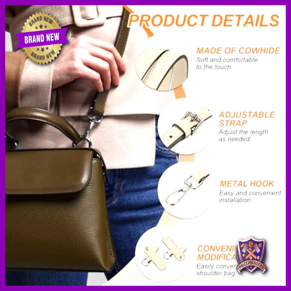 Leather Shoulder Strap Replacement Kit Adjustable… - image 3